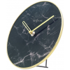 επιτραπεζια - ρολογια - διακοσμηση - γραφειο - Ρολόι Επιτραπέζιο "Μαύρο Μάρμαρο " Γυαλί Μέταλλο  Marble Black Nextime 5222ZW Ρολόγια